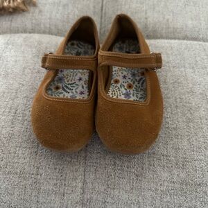 Zara Suede Brown Ballet Flats - Size 9